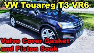 VW Touareg T3 VR6 valve cover gasket and piston soak