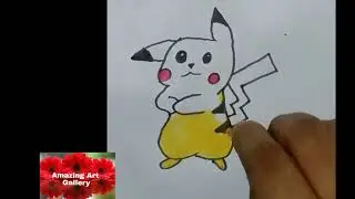 How to draw Pickachu step by step || Easy drawing