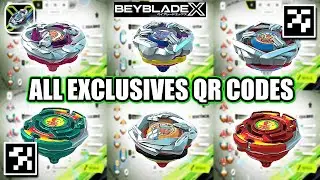 ALL 6 HASBRO EXCLUSIVES QR CODES BEYBLADE X APP & Gameplay