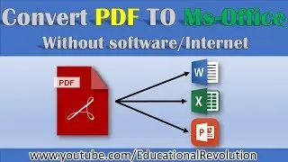 Convert PDF to Excel - How to convert pdf to Microsoft Office (Real Offline)