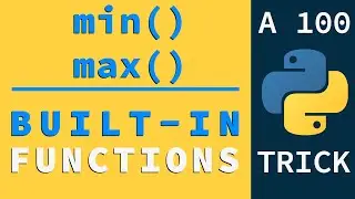 Get Minimum and Maximum  Value in Lists using min() & max() | Python Built-in Functions