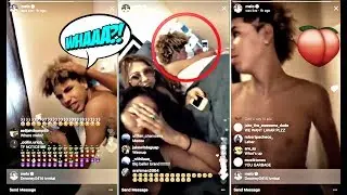 LAMELO BALL MESSING AROUND WITH LONZO BALL'S GIRLFRIEND ON INSTAGRAM LIVE