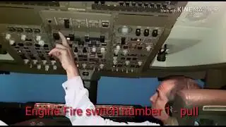 747 ENGINE FIRE IN FLIGHT.   COCKPIT CHECKLIST ( simulator training)