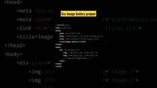 Css mini projects with Source Code (Image Gallery)