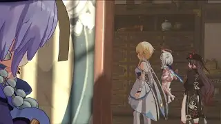 Qiqi Hides from Hu Tao in Baizhus Story Quest