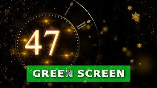 Happy new year 2023 -  60 sec countdown - Green screen video - no copyright