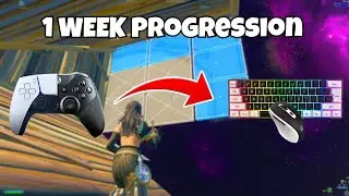 My 1 Week Fortnite Keyboard & Mouse Progression! Controllor to KBM (insane)