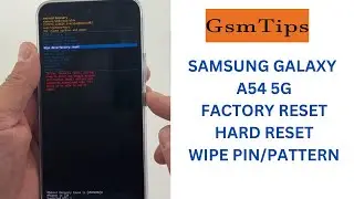 Samsung A54 Hard reset, Wipe pin/pattern