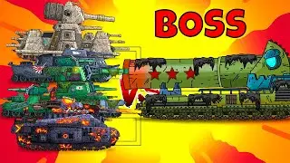 MONSTER BOSS VS MEGA BOSSES - CARTOONS ABOUT TANKS