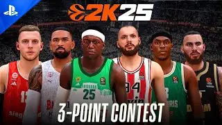 EUROLEAGUE 2K25 3-Point Contest | PS5™ PRO [4K60] ULTRA HD Realistic Gameplay