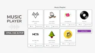 Responsive Music Playlist | Music Player Using HTML / CSS / JavaScript / PHP