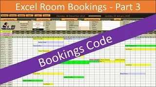 Excel Room Bookings VBA Code - Part 3