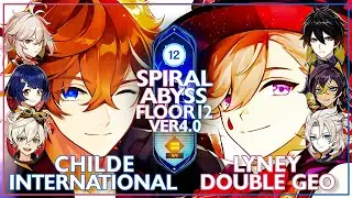 Childe InterNational & Lyney Zhongli Double geo | Spiral Abyss 4.0 - Floor 12 (Genshin impact)