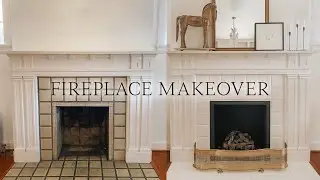 Fireplace Makeover - Painting the Tile Fireplace in my 120 Year Old Home