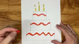 Как нарисовать Тортик Легко  / Рисуем для детей