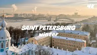 WINTER SAINT PETERSBURG 4K. WINTER IN RUSSIA, SAINT PETERSBURG