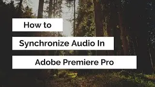 How To Sync Audio In Premiere Pro CC