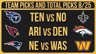 FREE NFL Picks Today 8/25/24 NFL Preseason Picks and Predictions