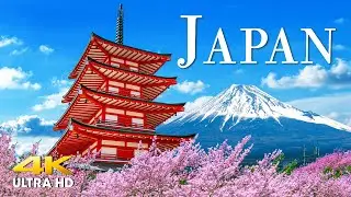 FLYING OVER JAPAN (4K UHD) Amazing Beautiful Nature Scenery with Relaxing Music | 4K VIDEO ULTRA HD