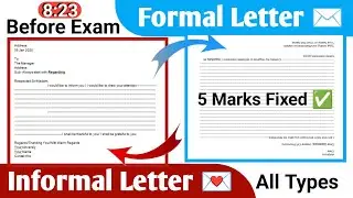 English Formal and informal letter writing format | Board Exam letter - पत्र कैसे लिखे ?