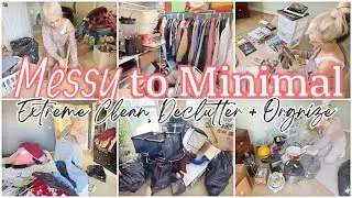 EXTREME KONMARI DECLUTTER, ORGANIZE + CLEANING MOTIVATION!