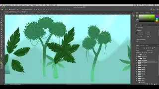 Painting Jungle foliage | 2D Game Design