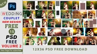 New 12x36 Wedding Couple Psd Free Download.(Floral Vol.2)