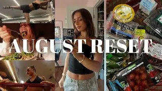 AUGUST/SUNDAY RESET vlog: glute growth routine, weekly groceries, staple meals, + motivation!!