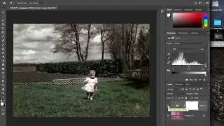 Using a levels adjustment to correct color cast in Photoshop CC