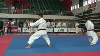 Kata men's 2nd round Kanku-dai Grinenko Aleksey (Chelyabinsk) vs Nemtsev Alexsander (Yoshkar-Ola)