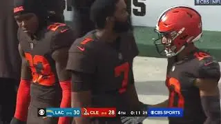 Cade York MISSES Game Winning 54 Yard Field Goal | Chargers vs Browns