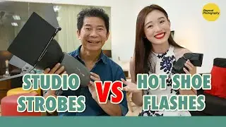 Which is BETTER? Hot Shoe Flashes or Studio Strobes?