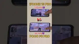 120 FPS🔥Vs 90 FPS😈-POCO F6 PRO Vs IPHONE 15 PRO MAX-PUBG TEST #pocof6pro #iphone #pubgmobile #bgmi