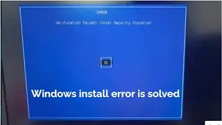 Verification failed 0x1A Security Violation error when booting from USB