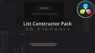 List Constructor Text Animation ★ DaVinci Resolve Templates ★