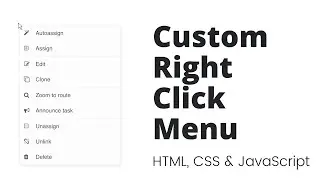 Create Custom Context Menu  / Right Click Menu using HTML, CSS & JavaScript