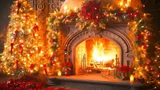 Fireplace Christmas Music 🔥 Christmas Relaxing Music Ambience 🎅🔥 Fireplace Burning Christmas Music