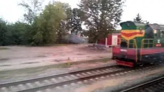 LDZ поезд 002 Рига-Москва, прибытие на ст.Резекне 2, 002 Riga-Maskava, stacija Rēzekne 2