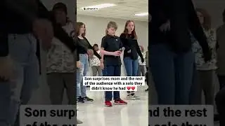 Son surprises mom and the rest of the audience with a solo they didn’t know he had ❤️❤️