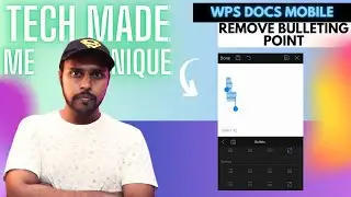 How to remove bulleting point in wps office writer mobile | remove bulleting point in wps writer