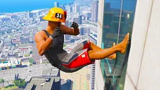 GTA 5 Jumping off Highest Buildings  #15 - Funny Moments & Fails