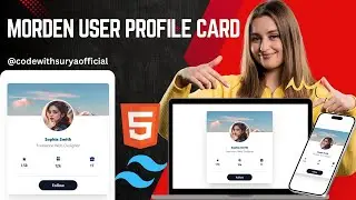 Design a modern user profile card using Tailwind CSS