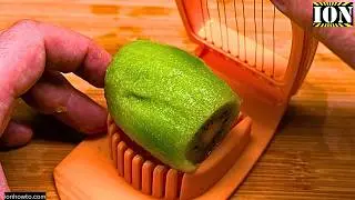 How to Clean and Slice Kiwi with an Egg Slicer