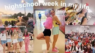 high school week in my life vlog *spirit week, homecoming, football, pep rally, friends, + more*