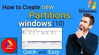 How to create new partition in Windows(10&11)Quick&Easy.Compute phr new partition kesy  bnaty hian.