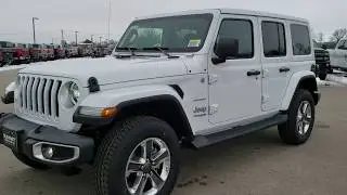 2020 JEEP WRANGLER SAHARA UNLIMITED BRIGHT WHITE HARD TOP WALK AROUND REVIEW 20J93  SOLD! SUMMITAUTO