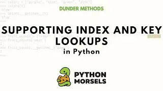 Supporting index and key lookups in Python