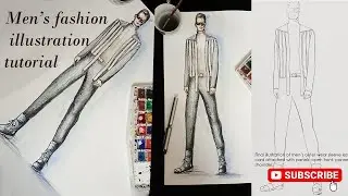 Male fashion illustration : step by step easy