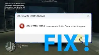 gta 4 fatal error unrecoverable fault please restart the game - GTA 4 Fatal Error SMPA60 Fix