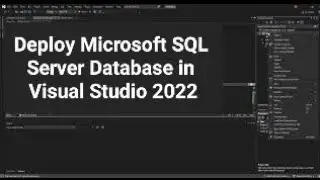 Deploy Database Project to SQL Server in Visual Studio 2022